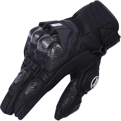Harssidanzar Breathable Leather Motorcycle Gloves Touchscreen - Image 3