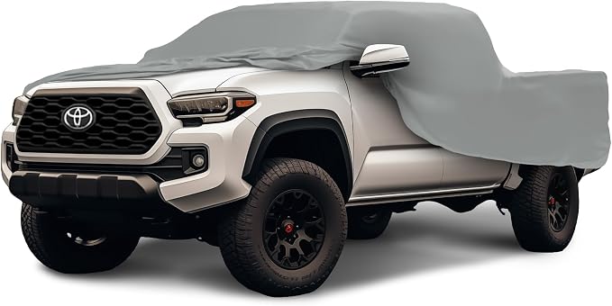 Weatherproof Outdoor Gray Color Truck Cover Compatible by Car+Covers