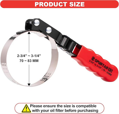 Spurtar Extra Small Oil Filter Wrench, Swivel Oil Filter Removal Tool, Fits - Image 2