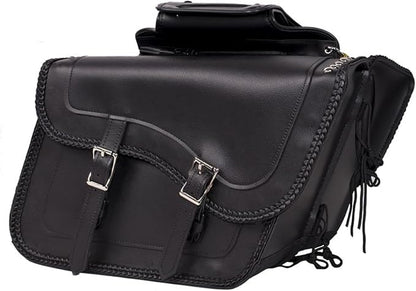 GARGOYLE BELLS Motorcycle Saddle Bags Synthetic Leather Motorcycle Luggage Bag by GARGOYLEBELLS