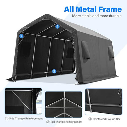 ADVANCE OUTDOOR Heavy Duty 10x20 ft Carport Outdoor Patio Portable Canopy - Image 2