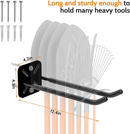 2PCS Racks for chairs, 12.4 inch Garage Hooks, Heavy Duty Hooks, Wall Mount - Image 4