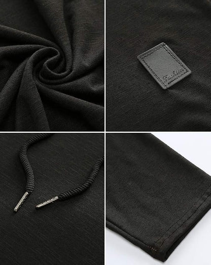 Lexiart Mens Fashion Athletic Hoodies Sport Sweatshirt Solid Color Fleece - Image 4