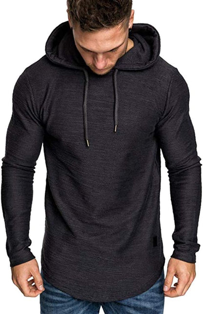 Lexiart Mens Fashion Athletic Hoodies Sport Sweatshirt Solid Color Fleece - Image 3