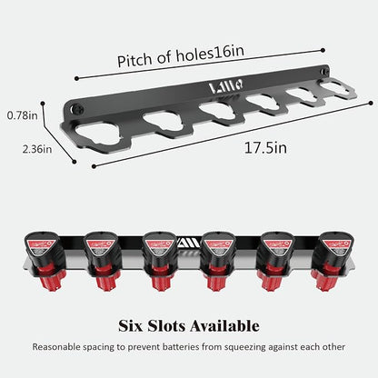 VAIIO Compatible Milwaukee M12 12V Battery Rack Holder, Wrought Iron Heavy Duty - Image 2