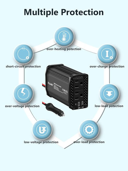 ALLWEI 300W Car Power Inverter DC 12V to 110V AC - Image 6
