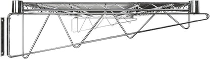24" x 60" Chrome Wire Wall Mount Shelf - Image 4