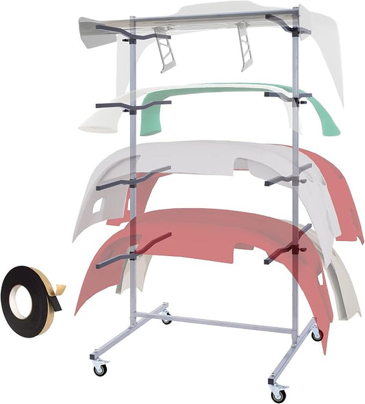 Floor Mobile Bumper Storage Rack, Heavy Duty Double Sided Bumper Storage Rack by HIMcup