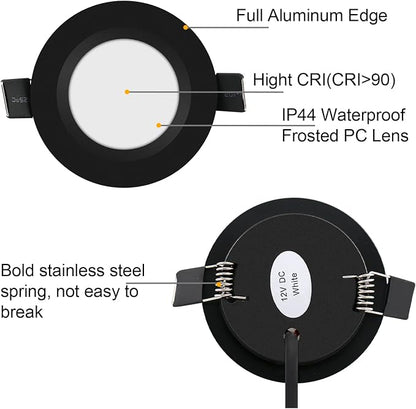 12 Volt LED Puck Light RV Boat Recessed Ceiling Light Super Slim LED Panel Light - Image 3