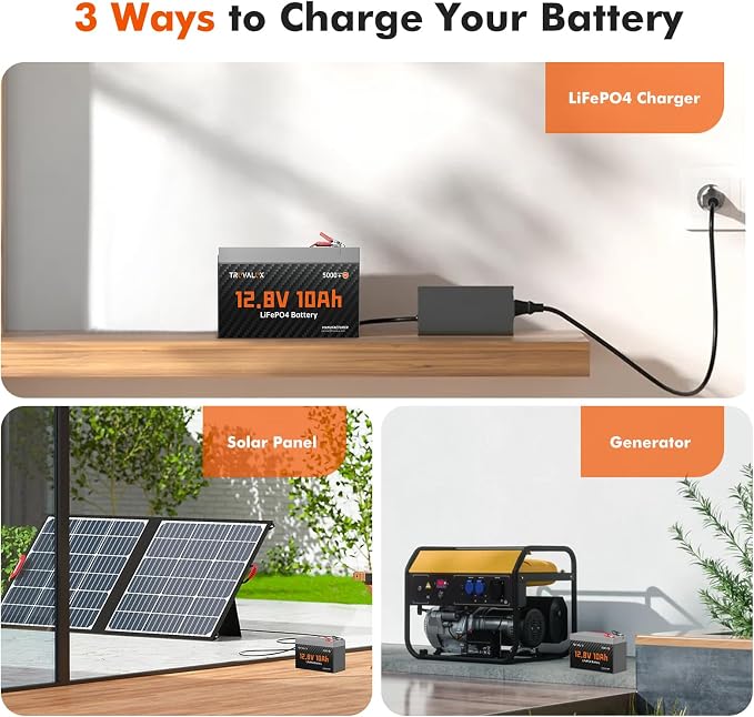 2 Pack 12V 10Ah Lithium LiFePO4 battery, Built-in 10A BMS, Lightweight Design - Image 6