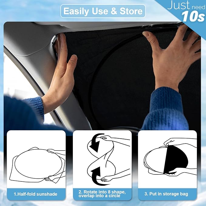 Custom Fit Kia Forte Windshield Sunshade - Image 6