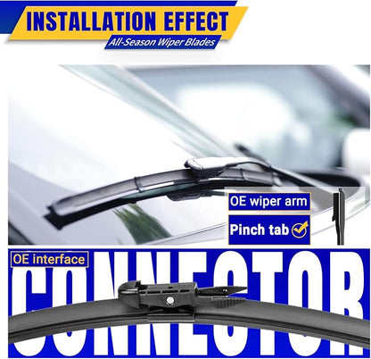 3 wipers Replacement for 2012-2017 Buick Enclave, Windshield Wiper Blades - Image 3