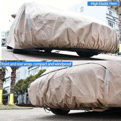 Tecoom Car Cover Waterproof All Weather Thick Shell Non-Woven Outdoor Full Cover - Image 4