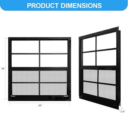 NeatiEase Upgraded Shed Windows 2 Pack, Chicken Coop - Image 4