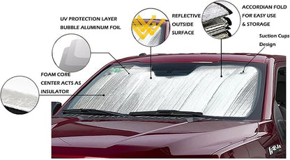 Big Hippo Car Windshield Sun Shade-Jumbo/Standard Car Window Shades Keeps - Image 4