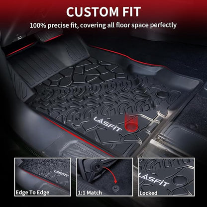 LASFIT Floor Mats for Ford Bronco 4-Door 2025 2024 2023 2022 2021 TPE All - Image 3