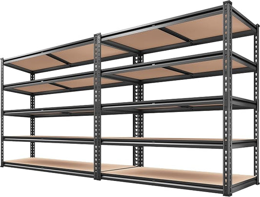 REIBII 2000LBS Garage Shelving Heavy Duty 72''H Storage Shelves 5 Tier Heavy by REIBII