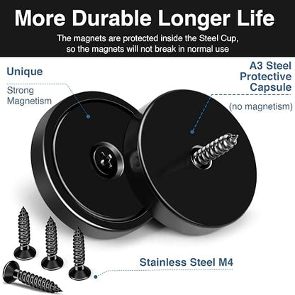 MIKEDE Strong Magnets with Holes, 100LB+ Strong Neodymium Magnets with - Image 7
