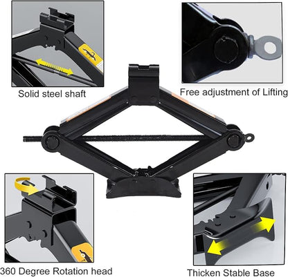 Scissor Jack for Car-3.0Ton 丨Car Jack Kit-Tire Jack丨Portable, 丨deal for SUV and - Image 4