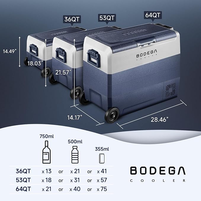 BODEGACOOLER 【Upgraded】 12 Volt Refrigerator, Portable Freezer, Car Fridge Dual - Image 8