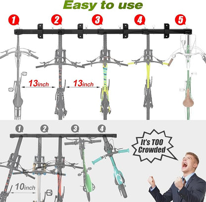 Bike Storage Rack, Garage Wall Mount Hanger, Indoor Bicycle Organizer - Image 4