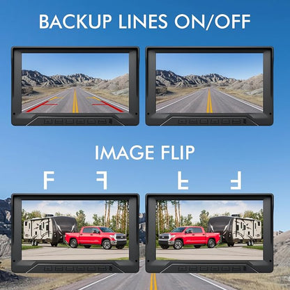 RV Backup Camera Plug and Play, No Delay, 1080P HD, 2 Channels, 150° Wide Angle - Image 4