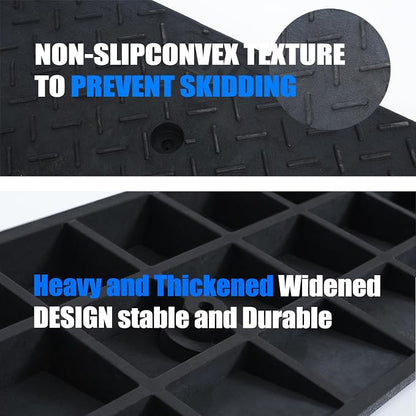 2 Pack 1.2'' Rise Rubber Curb Ramp Heavy Duty Loading Rubber Curb Ramps 3 Tons - Image 4