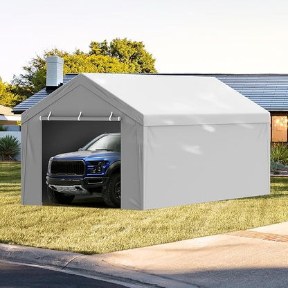 VEVOR Carport Replacement Canopy Cover Top + Side Wall 10 x 20 ft, Garage Tent - Image 8