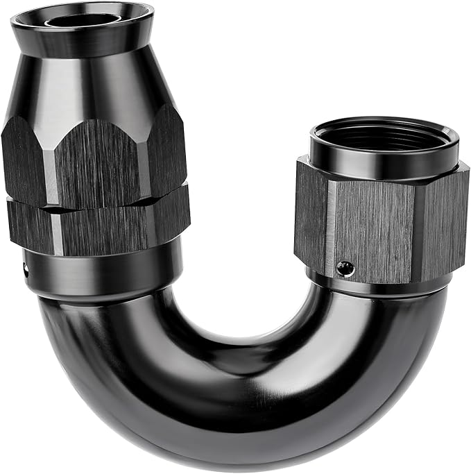EVIL ENERGY 10AN 180 Degree PTFE One Piece Full Flow End Hose Fitting Aluminum by EVILENERGY