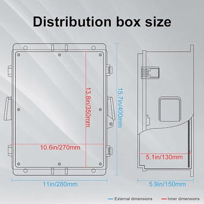 Outdoor Electrical Junction Box, ABS Water Resistant Enclosure - Image 7