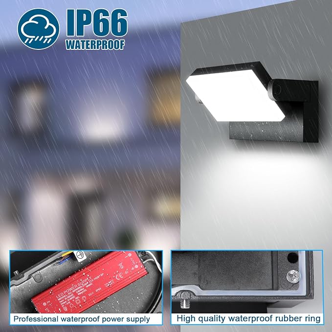 40W LED Wall Light, 4000LM 5000K 360° Wide-Angle Exterior Wall Floodlights - Image 5