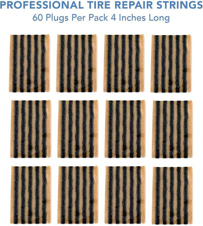 CKAuto 60pcs 4" Black Tire Repair Strings, Automotive Tool Tire Repair Plugs - Image 3