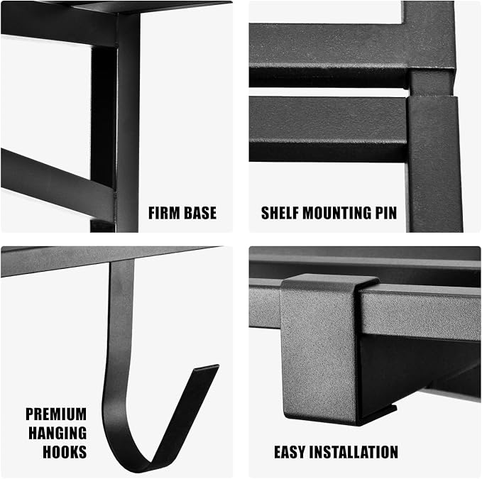 2 Pack Heavy Duty Garage Wall Shelving, Holds 200 lbs Each, Garage Shelving - Image 4
