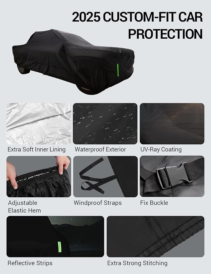 Proadsy 2025 Upgrade Car Cover for Ford F150 4 Door 2015-2024 2025 Extended Cab - Image 8