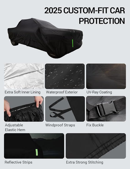 Proadsy 2025 Upgrade Car Cover for Chevrolet Colorado 2010-2021, Windproof All - Image 8