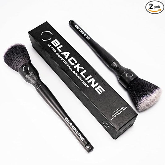 Blackline Car Detail Brushes- Luxury Car Detailing Brush Set by BlacklineCarCare
