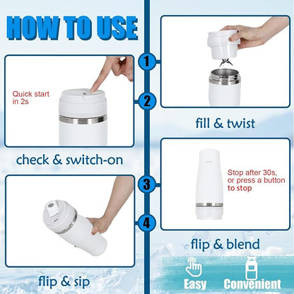 Ice Shave 2-in-1 Stainless Steel Vacuum Tumbler & Cordless Blender - 28oz - Image 3