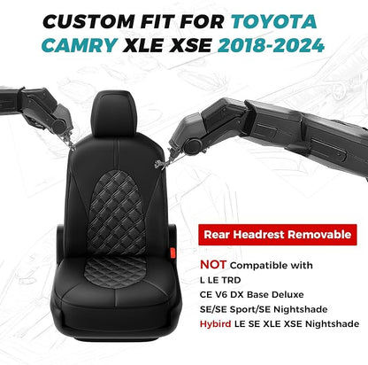 for Toyota Camry Seat Covers XLE XSE V6 2018 2019 2020 2021 2022 2023 2024 - Image 2