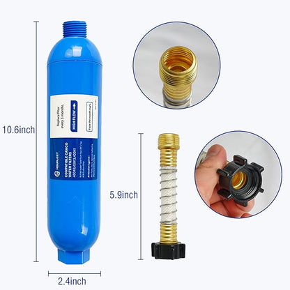 Hourleey 4 Pack RV Inline Water Filter - Image 2
