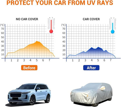 Tecoom SUV Car Cover Waterproof All Weather, Fleece Lining Car Covers - Image 9