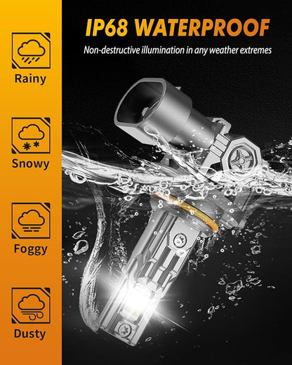 FAHREN 9006 LED Bulbs, 60000LM Super Bright, Real 1:1 Design, 6500K Cool White - Image 7