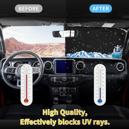 Sun Shade Sunshade for Nissan Rogue Windshield Cover, 4-Layer Front Window - Image 5
