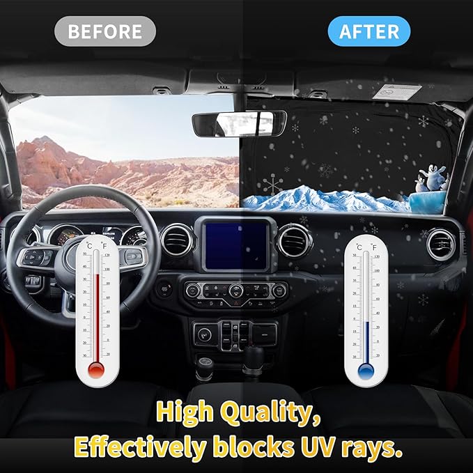 Sun Shade Sunshade for Nissan Altima Windshield Cover, 4-Layer Front Window - Image 5