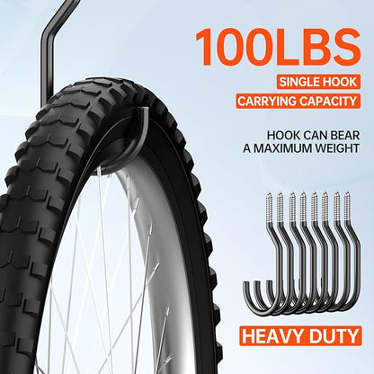 8-Pack Heavy Duty Bike Hook, Loading Capacity 100 LBS, 6 inch, Bike Hooks - Image 5