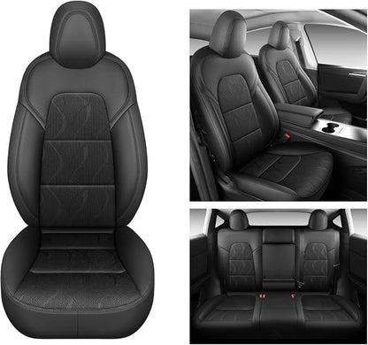 Tesla Model Y Seat Cover Full Set, Faux Leather Tesla Car Seat Cover, Perfect - Image 2