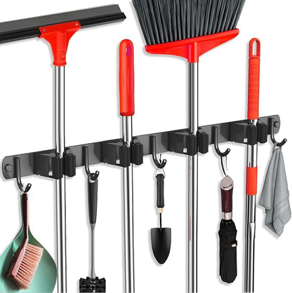 Mop and Broom Holder Wall Mount, Upgraded Broom Hanger Wall Mount, Stainless by FODARSAI