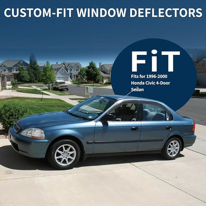 4PCS Rain Guards Window Visors Wind Deflector Fits - Image 2