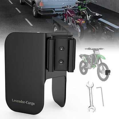 E-Track Dirt Bike Wheel Chocks, Bike and Dirt Bike in Enclosed by Levendor