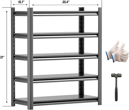 Garage Shelving, Thickened 72"*35.4"*15.7"Garage Storage Shelves Heavy Duty - Image 2