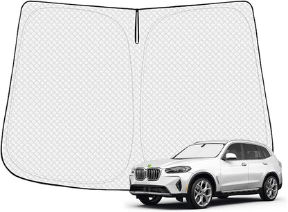 Windshield Sun Shade for 2018-2024 BMW X3 Accessories Thicken 6-Layer Front by Canvcle
